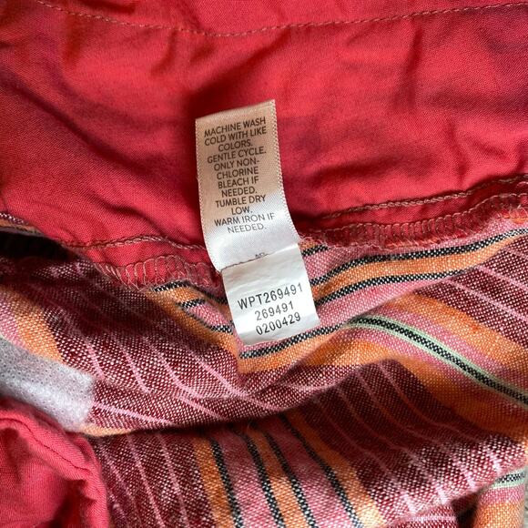 J. Jill - Linen Multi-colored Striped Shorts with Adjustable Belt - Picture 12 of 12